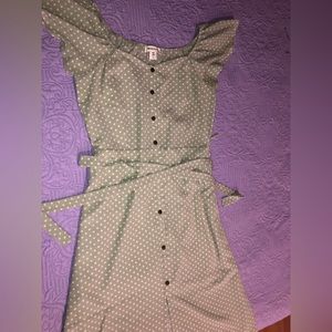 Vintage style mint green midi dress